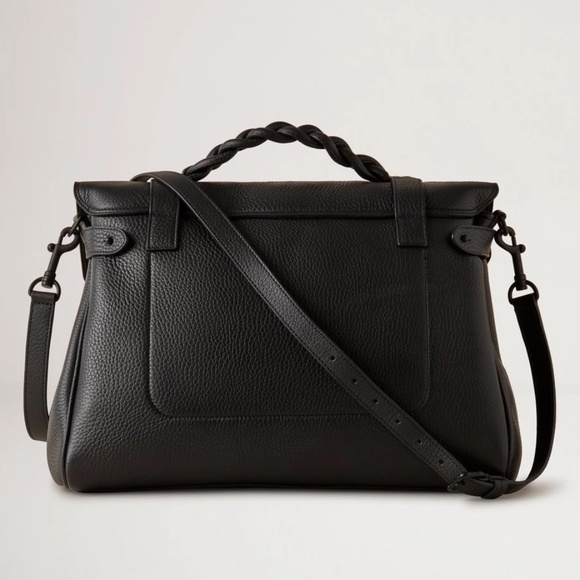 Mulberry 'Oversized Alexa' in Black Heavy Grain Leather Bag - MSRP $1795 - BNWT - Picture 5 of 7